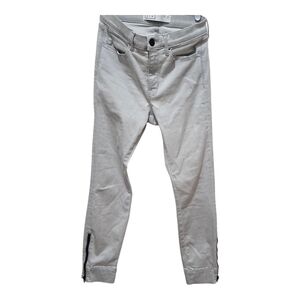 AYR The Zippy Skinny Jeans 27 Gray Ankle Zip Stretch